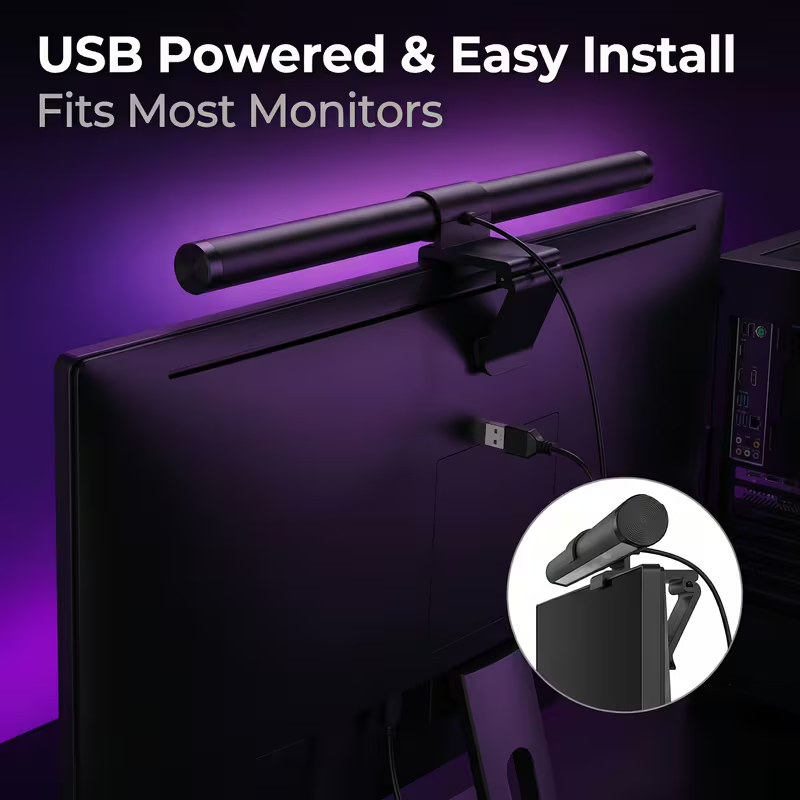 Monitor Light Bar - LED-monitorlichtbalk met afstandsbediening, traploos dimbaar, hanglamp