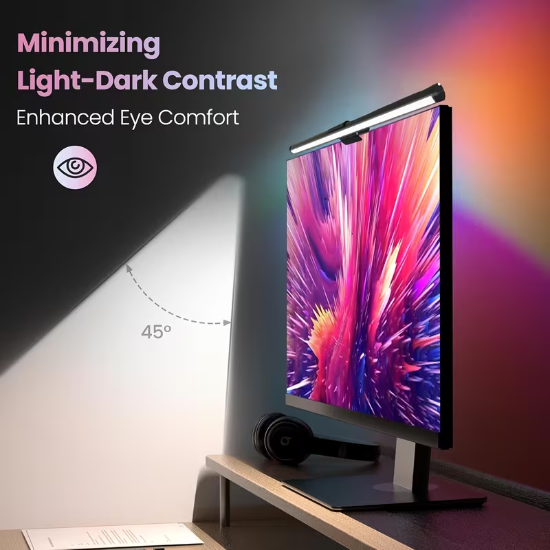 Monitor Light Bar - Monitorlichtbalk LED-computerscherm Hanglampen RGB-sfeer Tafellamp Traploos