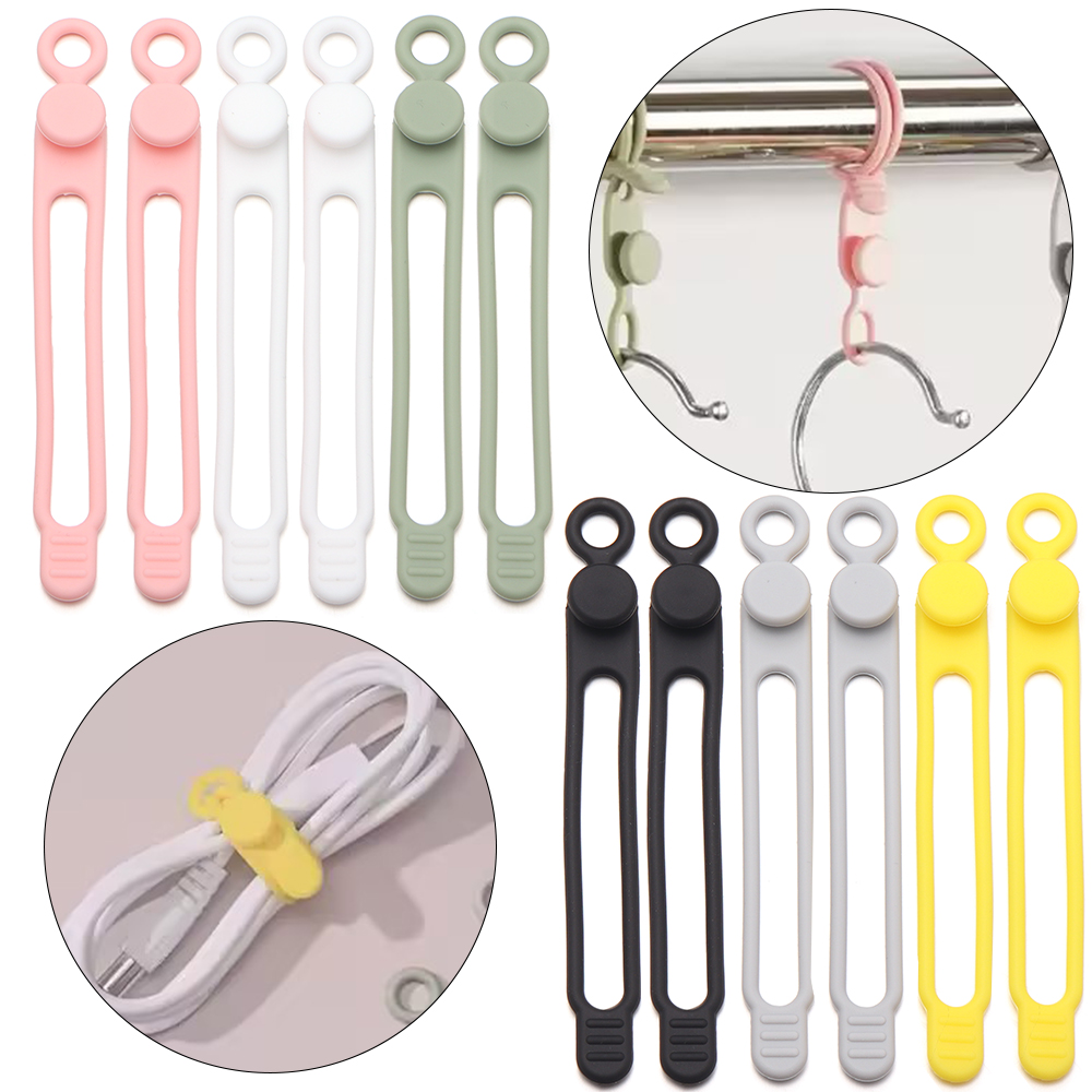 Travel Cable Organizer - 4 stuks/lot Kleurrijke Siliconen Kabelbinders Snoerorganizer