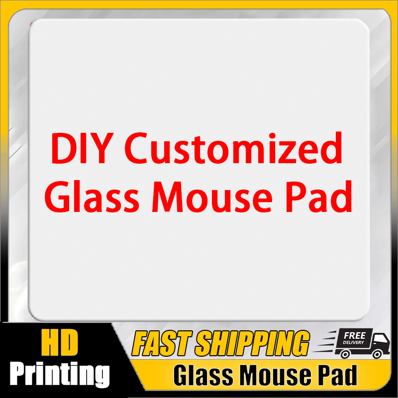 Tech Desktop Accessories - Op maat gemaakte glazen muismat DIY-ontwerp