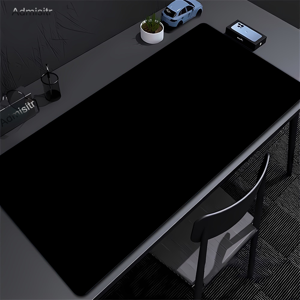 Tech Desktop Accessories - Grote zwarte muismat effen kleur gamingmat