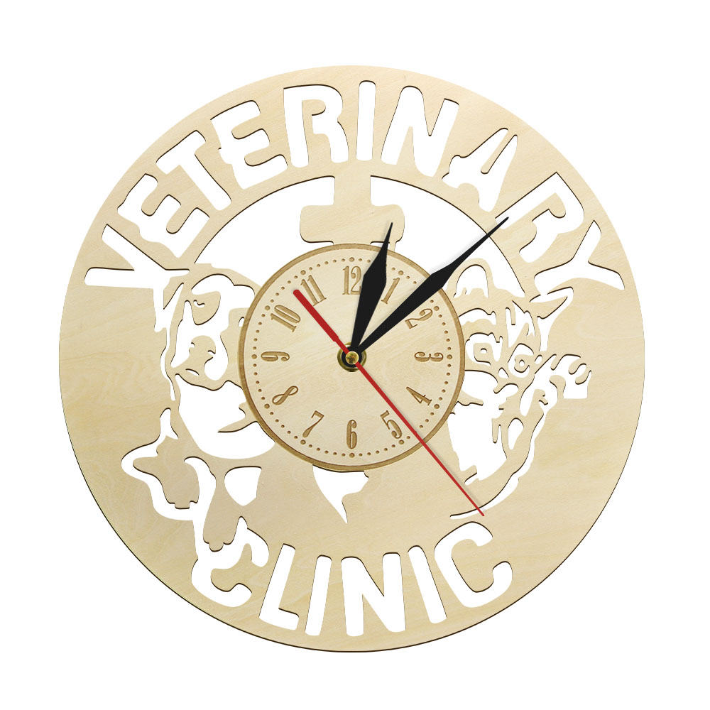 Vet Tech Accessories - Veterinaire kliniek accessoire houten wandklok Veterinaire