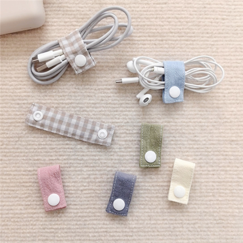 Travel Cable Organizer - Stoffen kabelorganizer Herbruikbare kabelbinders voor data,