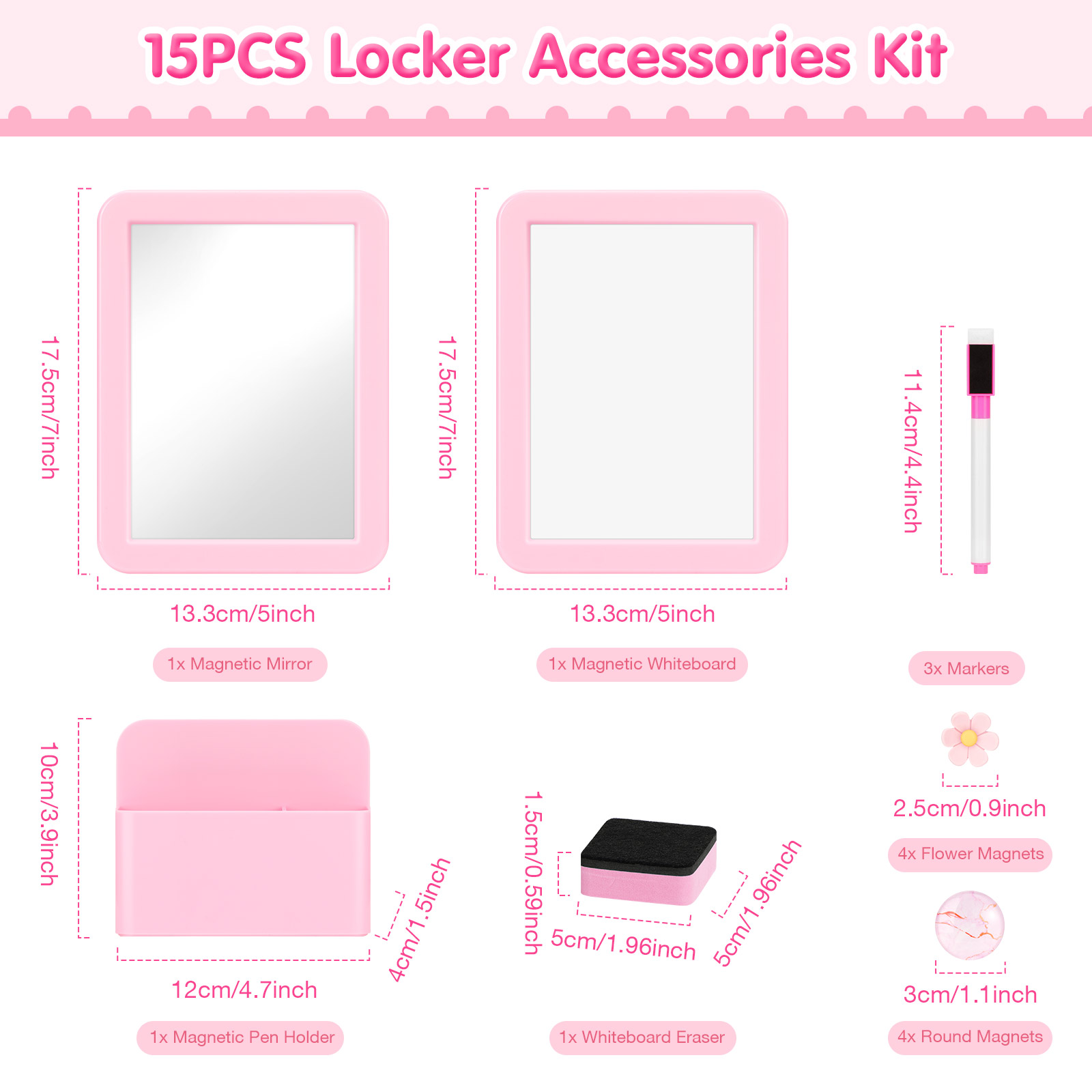 15-delige locker accessoires k - Pen Holder Magnetic recensie en prijs