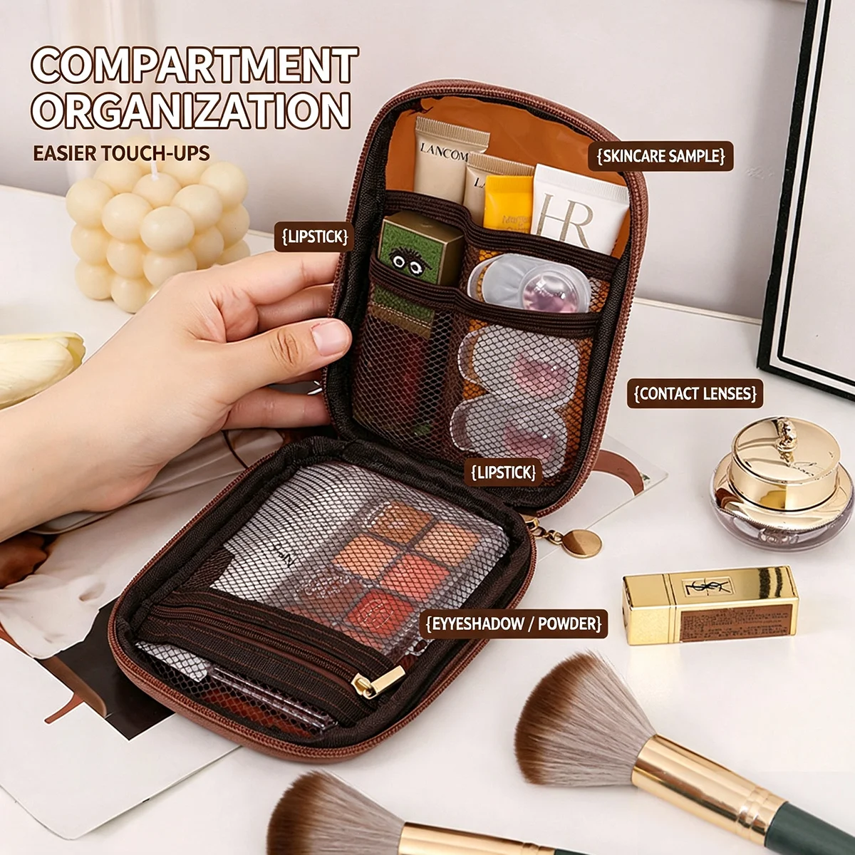 Transparante draagbare cosmeti - Travel Cable Organizer recensie en prijs
